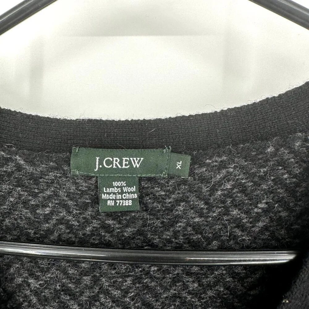 J.Crew Vintage Vest 100% Lambs Wool Size XL‎ Gray